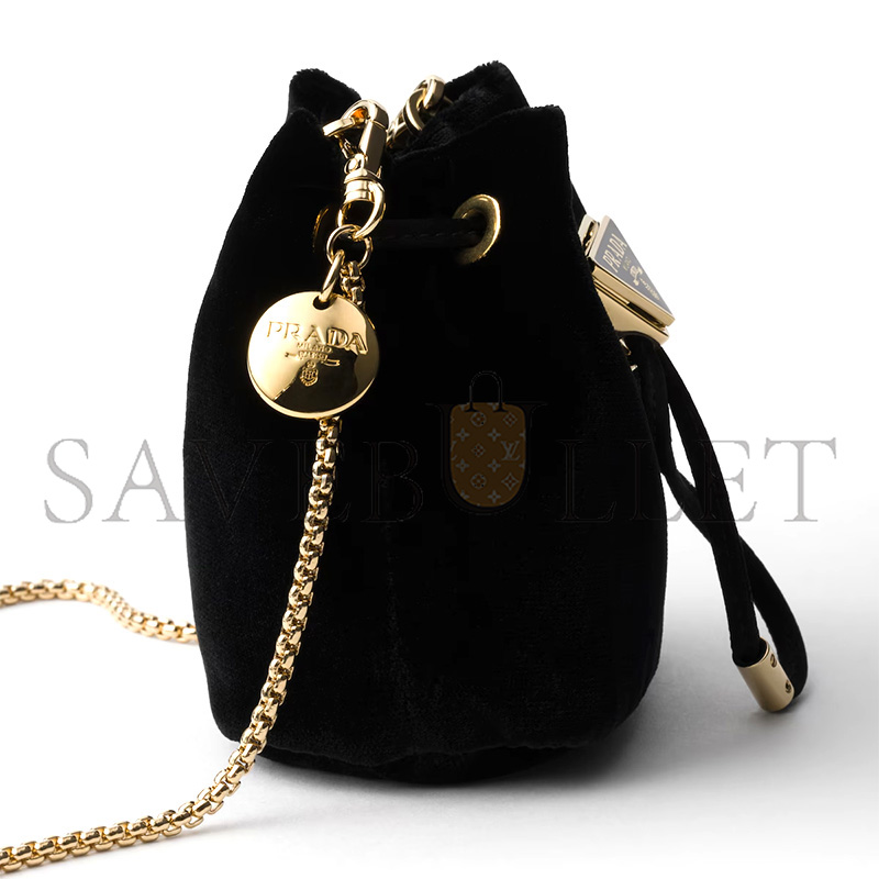 Pra*a velvet mini pouch 1nr016 (12*9*6cm)